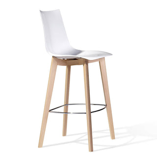 Scab Natural Zebra Antishock stool h. 78 cm natural beech - glossy white seat - Buy now on ShopDecor - Discover the best products by SCAB design