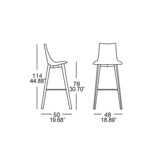 Scab Natural Zebra Antishock stool h. 78 cm natural beech - glossy white seat - Buy now on ShopDecor - Discover the best products by SCAB design