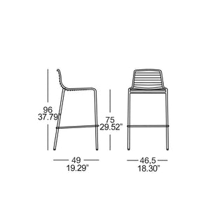 Scab Summer stool seat h. 75 cm by Roberto Semprini - Buy now on ShopDecor - Discover the best products by SCAB design