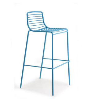 Scab Summer stool seat h. 75 cm by Roberto Semprini Scab Light blue VZ - Buy now on ShopDecor - Discover the best products by SCAB design