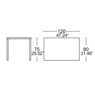 Scab Summer rectangular table 120 x 80 cm by Roberto Semprini - Buy now on ShopDecor - Discover the best products by SCAB design