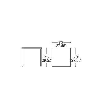 Scab Summer square table 70 x 70 cm by Roberto Semprini - Buy now on ShopDecor - Discover the best products by SCAB design