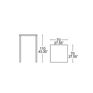 Scab Summer table H. 110 cm and 70 x 70 cm by Roberto Semprini - Buy now on ShopDecor - Discover the best products by SCAB design