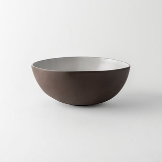 Schönhuber Franchi Grès Bicolor raw cup big brown/white 24 cm - 9.45 inch - Buy now on ShopDecor - Discover the best products by SCHÖNHUBER FRANCHI design