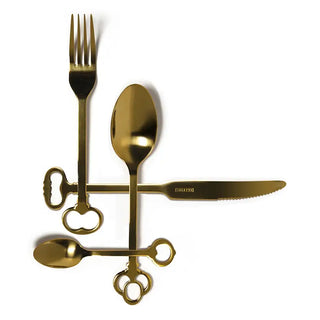 Seletti Keytlery Gold set 24 cutlery inox steel/gold