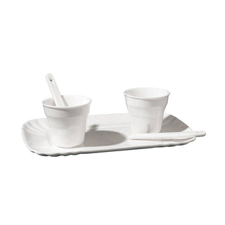 Seletti Estetico Quotidiano coffee set: 2 cups, 2 spoons, 1 tray - Buy now on ShopDecor - Discover the best products by SELETTI design