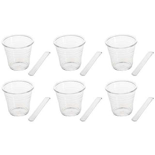 Seletti Estetico Quotidiano glass coffee set: 6 cups and 6 spoons - Buy now on ShopDecor - Discover the best products by SELETTI design