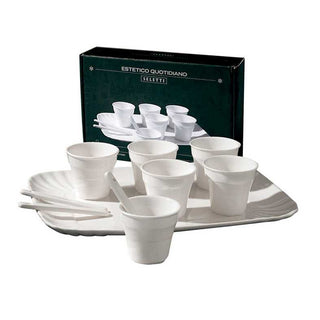 Seletti Estetico Quotidiano coffee set: 6 cups, 6 spoons, 1 tray - Buy now on ShopDecor - Discover the best products by SELETTI design