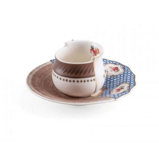 Seletti Hybrid 2.0 porcelain coffee cup with saucer Djenne - Buy now on ShopDecor - Discover the best products by SELETTI design