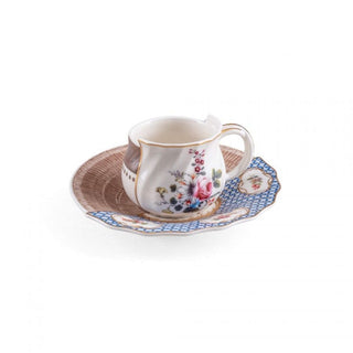 Seletti Hybrid 2.0 porcelain coffee cup Djenne with saucer - Buy now on ShopDecor - Discover the best products by SELETTI design