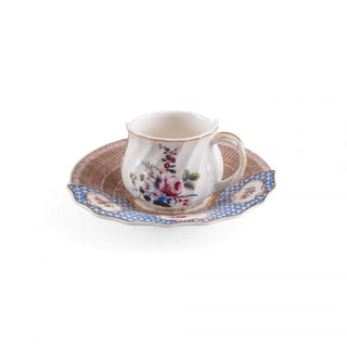 Seletti Hybrid 2.0 porcelain coffee cup with saucer - Buy now on ShopDecor - Discover the best products by SELETTI design