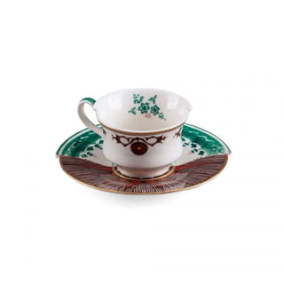 Seletti Hybrid 2.0 porcelain coffee cup with saucer - Buy now on ShopDecor - Discover the best products by SELETTI design