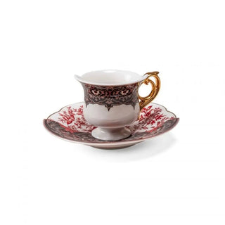 Seletti Hybrid 2.0 porcelain coffee cup with saucer - Buy now on ShopDecor - Discover the best products by SELETTI design
