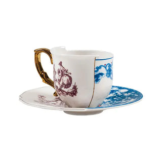 Seletti Hybrid porcelain coffee cup with saucer Eufemia - Buy now on ShopDecor - Discover the best products by SELETTI design