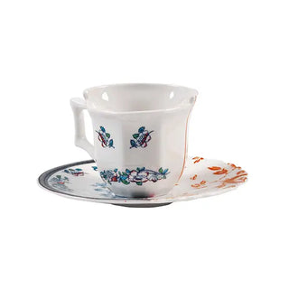 Seletti Hybrid porcelain coffee cup with saucer Leonia - Buy now on ShopDecor - Discover the best products by SELETTI design