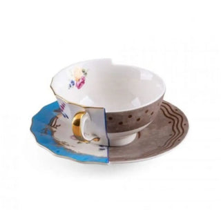 Seletti Hybrid 2.0 porcelain tea cup with saucer Kerma - Buy now on ShopDecor - Discover the best products by SELETTI design