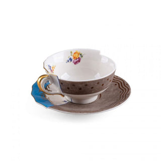 Seletti Hybrid 2.0 porcelain tea cup Kerma with saucer - Buy now on ShopDecor - Discover the best products by SELETTI design