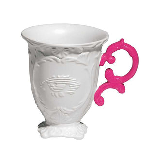 Seletti I-Wares I-Mug porcelain mug with handle White Fuchsia - Buy now on ShopDecor - Discover the best products by SELETTI design