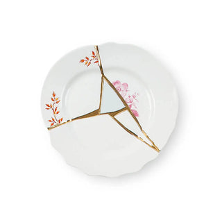 Seletti Kintsugi plate in porcelain/24 carat gold Mod. 1 21 cm. - 8.27 in. - Buy now on ShopDecor - Discover the best products by SELETTI design