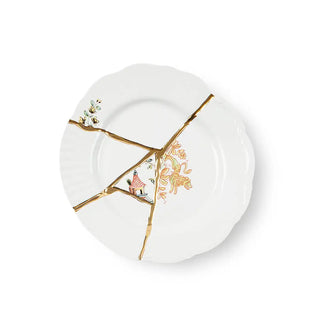 Seletti Kintsugi plate in porcelain/24 carat gold Mod. 2 21 cm. - 8.27 in. - Buy now on ShopDecor - Discover the best products by SELETTI design