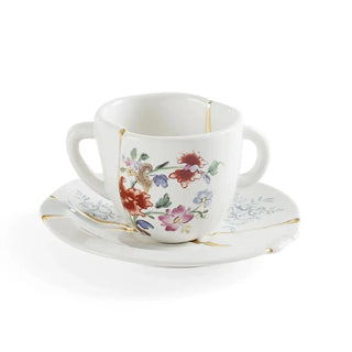 Seletti Kintsugi coffee cup-saucer in porcelain/24 carat gold Mod. 1 - Buy now on ShopDecor - Discover the best products by SELETTI design