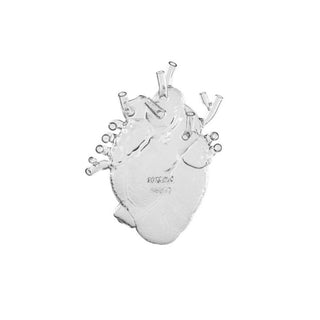 Seletti Love In Bloom Glass heart vase in glass