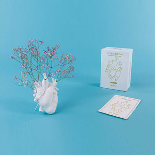 Seletti Love In Bloom white heart vase in porcelain - Buy now on ShopDecor - Discover the best products by SELETTI design