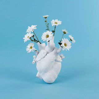 Seletti Love In Bloom white heart vase in porcelain - Buy now on ShopDecor - Discover the best products by SELETTI design