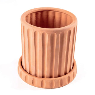 Seletti Magna Graecia terracotta vase with saucer - Buy now on ShopDecor - Discover the best products by SELETTI design