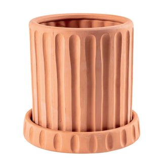 Seletti Magna Graecia terracotta vase with saucer Terracotta Brick 30 cm. - 11.81 in. - Buy now on ShopDecor - Discover the best products by SELETTI design