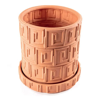 Seletti Magna Graecia terracotta vase with saucer - Buy now on ShopDecor - Discover the best products by SELETTI design
