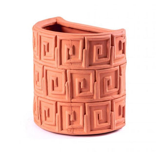 Seletti Magna Graecia Greche terracotta wall vase 25x16 cm. - Buy now on ShopDecor - Discover the best products by SELETTI design