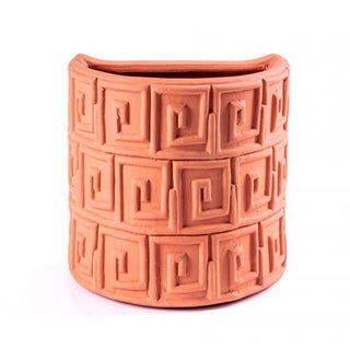 Seletti Magna Graecia Greche terracotta wall vase 25x16 cm. - Buy now on ShopDecor - Discover the best products by SELETTI design