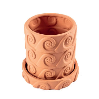 Seletti Magna Graecia terracotta vase with saucer - Buy now on ShopDecor - Discover the best products by SELETTI design