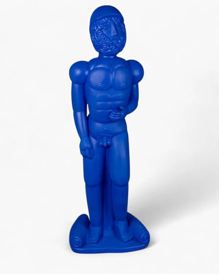 Seletti Magna Graecia terracotta sculpture h. 140 cm. - 55.12 inch. Blue Helmet - Buy now on ShopDecor - Discover the best products by SELETTI design