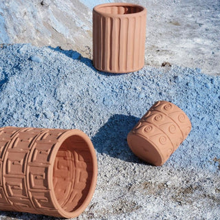 Seletti Magna Graecia Dorico terracotta vase diam. 30 cm. - Buy now on ShopDecor - Discover the best products by SELETTI design