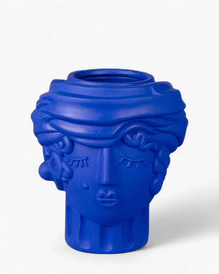 Seletti Magna Graecia terracotta vase h. 33 cm - 12.99 inch. Blue Woman - Buy now on ShopDecor - Discover the best products by SELETTI design