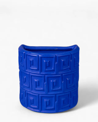 Seletti Magna Graecia terracotta wall vase Blue Greche - Buy now on ShopDecor - Discover the best products by SELETTI design