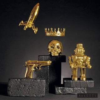 Seletti Memorabilia My Skull with porcelain decoration - Buy now on ShopDecor - Discover the best products by SELETTI design