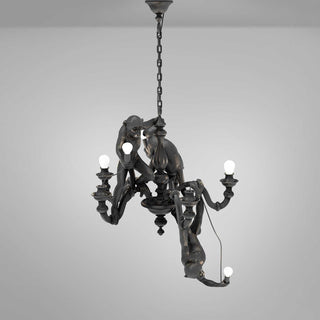 Seletti Monkey Chandelier suspension lamp black - Buy now on ShopDecor - Discover the best products by SELETTI design