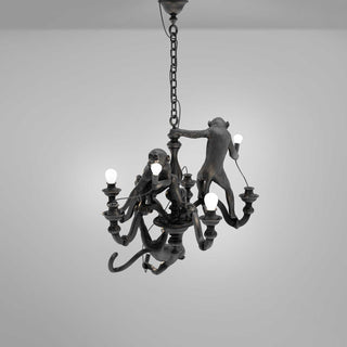 Seletti Monkey Chandelier suspension lamp black - Buy now on ShopDecor - Discover the best products by SELETTI design