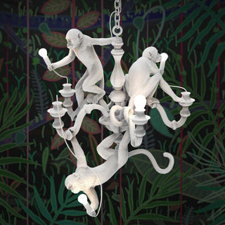 Seletti Monkey Chandelier suspension lamp white - Buy now on ShopDecor - Discover the best products by SELETTI design