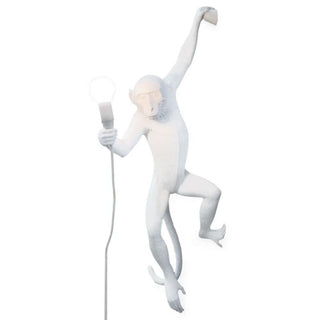 Seletti Monkey Lamp Hanging Left Hand wall lamp white - Buy now on ShopDecor - Discover the best products by SELETTI design