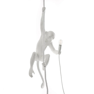 Seletti The Monkey Lamp With Rope ceiling lamp White - Buy now on ShopDecor - Discover the best products by SELETTI design