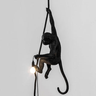 Seletti Monkey Lamp With Rope ceiling lamp black - Buy now on ShopDecor - Discover the best products by SELETTI design