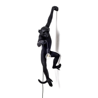 Seletti The Monkey Lamp Hanging wall lamp Black Left - Buy now on ShopDecor - Discover the best products by SELETTI design