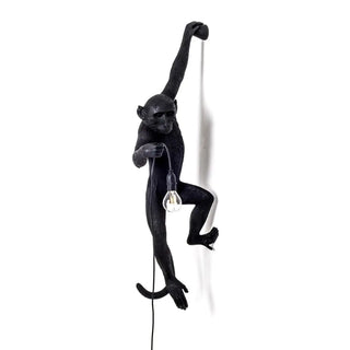 Seletti The Monkey Lamp Hanging wall lamp Black Left - Buy now on ShopDecor - Discover the best products by SELETTI design