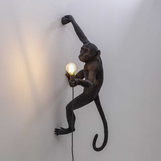 Seletti The Monkey Lamp Hanging Right Hand wall lamp black - Buy now on ShopDecor - Discover the best products by SELETTI design