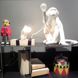 Seletti Monkey Lamp Sitting table lamp white - Buy now on ShopDecor - Discover the best products by SELETTI design