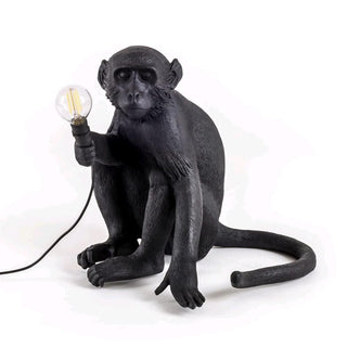 Seletti Monkey Lamp Sitting table lamp black - Buy now on ShopDecor - Discover the best products by SELETTI design